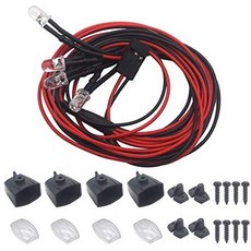 공유하기 Goo RC Car 4 백색 LED 조명 헤드 라이트 (라이트 커버 전등갓 포함) HSP HPI Traxxas Axial SCX, 한 가지 색상_with Square Ligh, 한 가지 색상_with Square Ligh, 한 가지 색상