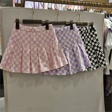 신디키즈체크스커트