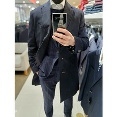 [킨록앤더슨] 킨록앤더슨 이태리 콜롬보(COLOMBO) 원단 다크 네이비 캐시미어100% 7부 체스터 코트(IOKYC030C3M7)