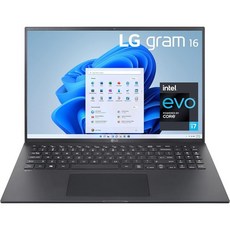 랩탑 노트북 2IN1 터치 스크린 사무용 LG 그램 16Z90P 16\" 초경량 (2560 x 1600) 인텔 에보 11세대 CORE i7 16GB RAM 256GB SSD 윈, 단일, 단일 - 인텔11세대