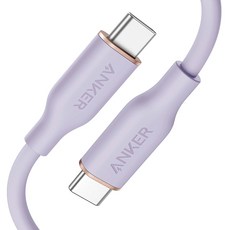 앤커 3세대 파워라인 플로우 USB C-C타입 PD 고속충전 100W 케이블, 90cm, 라일락 퍼플, 1개