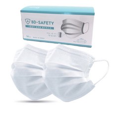 보따리 국산 성인용 일회용 덴탈 마스크 화이트 50매 BD-SAFETY, 1박스