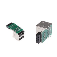 Zeyuan 9 핀 마더 보드 내부 어댑터 패널에 2x 2 포트 듀얼 USB 2.0 여성, 그림으로