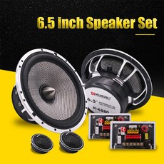 오디오부품 80W 스피커 오디오튜닝 전체 양방향 RMS 고출력 자동차 수정 카, 6.5 inch, 1개
