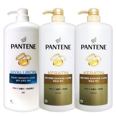 팬틴 실키스무드 케어 샴푸1200ml+극손상컨디셔너x2개, 2개
