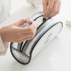 놀 란 디 파 우 치 휴대용 TPU 반투명 세수 파 우 치 수납 함 남녀 수납 함 다목 적 여행 출국 파 우 치 반원 NL227