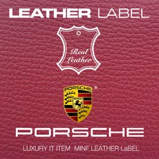 포르쉐 가죽 전화번호알림판 주차 알림판주차 MFLL 18 - PORSCHE LEATHER LABEL - 미니에프, D48, 1개