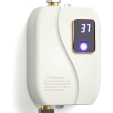 탱크리스 온수기 전기 3000W 110V 언더 싱크 인스턴트 주방 욕실용 미니 RV 온디맨드 흰색, White, 1개