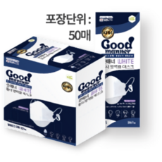 [굿매너] KF94 마스크 대형 화이트 100매 (50매 X 2박스)