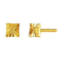 순금사각귀걸이