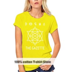 Dogma The Gazette 로고 남녀공용 티셔츠 텀블러 티 O넥 100% 코튼 반팔 블랙 여름, [06] XXXL, [19] yellowX175063, 1개