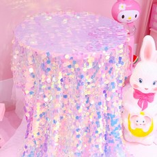 반짝이천 무대복 파티 소품 비늘 배경천 글리터 DIY, 50x130cm, 핑크