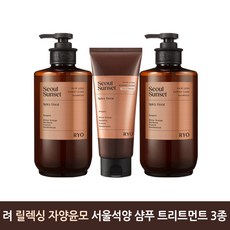 려 릴렉싱 자양윤모 탈모증상케어 서울석양 3종 샴푸585ml 2개 + 트리트먼트200ml 1개