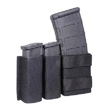  Esstac 5.56 1+2 갭 KYWI 매거진 파우치, 검은색, 부착 방법  4x WTF 스트랩 