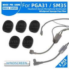 SHURE PGA31 SM35 PGA 31 SM 35 TQG 이어셋 마이크 헤드셋 윈드 스크린 폼 팝 필터 스폰지 커버 실드, 한개옵션0, 1개