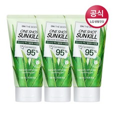 LG 생활건강 온더바디 원샷썬킬 미니 알로에 수딩젤 120gx3개, 단품없음, 상세설명 참조