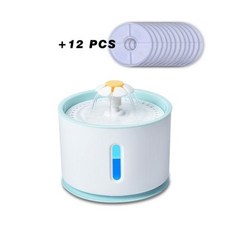 2.4L 자동 애완 동물 고양이 물 분수 LED 전기 USB 개 마시는 디스펜서 애완동물 용품, 08 34-pp-12, 1개