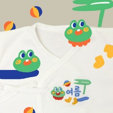 태명 자수 배냇저고리 [개구리] 임신출산축하선물포장+가제손수건포함