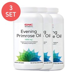 GNC 여성용 달맞이꽃 종자유 180정 (소프트젤) 1300mg Womens Evening Primrose Oil 1300mg 180 -3개 SET, 540정, 1세트
