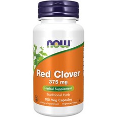 NOW Supplements Red Clover (Trifolium pratense) 375 mg Herbal Supplement 100 Veg Capsules, 1개, 110정