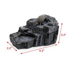파충류 플로트 섬 거북이 바킹 플랫폼 잔디 어항 사다리 등반 서, 14.15.7x8.5x8.5cm, 1개