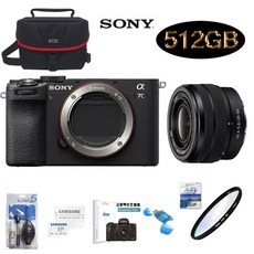 SONY 풀프레임 미러리스 A7C2+FE 28-60mm F4-5.6+512G+KENKO AIR UV 필터+미러리스카메라BAG+크리닝킷+LCD필름+리더기 고용량 풀패키지, 실버 실버