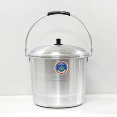 장수리빙 양은들통A 업소용 육수통 곰솥 찜통 다용도솥, 은색, 대, 32cm