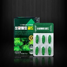 현대생활건강 쏘팔메토 골드 옥타코사놀 전립선 건강 영양제 1100mg x 30캡슐, 3박스, 30정