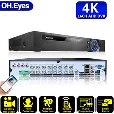 영어 설명서 16채널 AHD DVR HD 4K CCTV 보안 카메라 시스템 키트 6-in-1 16채널 8MP 혼합 DVR 16채널 디지털 영상 감시 기록기, default