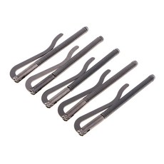 QDY 5pcs Bifold 머니 클립 바 금속 도금 스프링 포스트 머니 클립 바 남여, 03