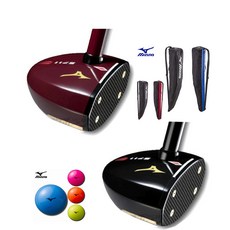 미즈노 파크골프채 S-713/S713 파크골프클럽 3종 풀세트, 블랙 골프채+가방+볼(국제협회인증+대한협회인증)