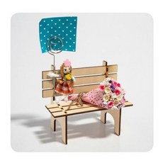 물망초꽃다발벤치메모꽂이