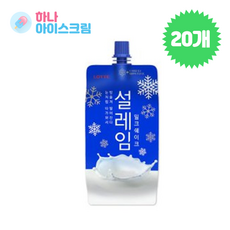 (하나유통)롯데제과 설레임 밀크쉐이크 20개 아이스크림, 160ml