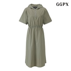 GGPX 허리 스트링 데일리 후드 집업 원피스 (GOBOW007D)