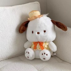 Haengbuk 포차코 캐릭터 인형 귀여운 강아지 봉제인형, 모자, 32cm