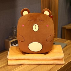 하이샵 하사치 손을 허그 쿠션 개입 인형 피규어 학생 기숙사 큐트 감싸다 겨울, 손으로 가리기 (추가 담요 1*1.7, CY 실눈 곰