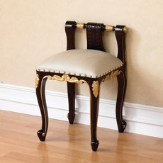 4203 SL겔러리 스툴 보조의자 화장대의자 간이의자 인테리어의자 원목의자 엔틱 빈티지 디자인 신라목재 다양한색상 아이보리 초코 브라운 블랙 화이트, 20]지올, 1개