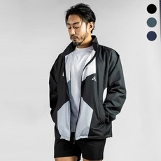  오버핏 경량 투웨이 바람막이 남녀공용 스포츠웨어 풀집업 윈드브레이커 아우터 점퍼  상품 이미지