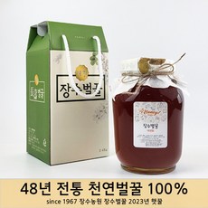 장수농원 야생화 천연 100% 토종 잡화 벌꿀 2.4kg, 1개