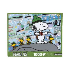 AQUARIUS Peanuts 스누피 비글 스카우트 - 만화 1000피스 직소 퍼즐(1000피스 퍼즐) 눈부심 방지 정밀 핏 공식 라이선스 땅콩 상품 및 수집품 50.8 x 71.