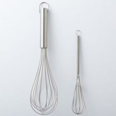 MUJI 무인양품 스텐 거품기 휘퍼 (소형/대형), 01. S, 1개