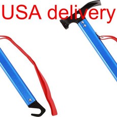  레드 캠프 알루미늄 캠핑 망치 후크가있는 12 인치 휴대용 경량 다기능 텐트 스테이크 망치 야외 블랙 / 레드 / 오렌지 / 블루. 