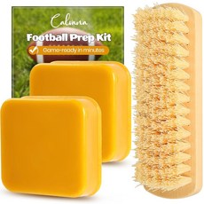 Calvana Football Prep Kit - Two 135g Waxes & Wooden Brush Compatible with WILSON Odorless High-Pu, Calvana Football Prep Kit - Tw