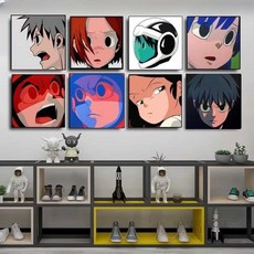 팝아트 아오키지 소년 소녀 그림 액자 옥승철 60 70cm, 24모델 70x70cm 27mm 블랙프레임