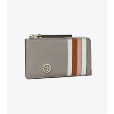 Tory Burch 토리 버치 ROBINSOn PEBBLED 탑-ZIP CARD CASE