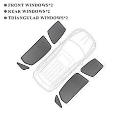 볼보 자석형자동차 윈도우 커튼 솔라 썬 쉴드 그물 유리 자동차, 10.6 Side Windows