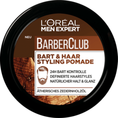 L'OREAL 로레알 맨 엑스퍼트 바버 클럽 바트&헤어 스타일링 포마드 75ml, 1개