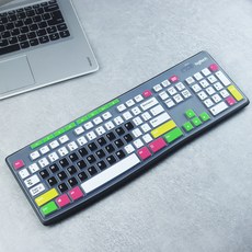 플라워윙 무선드세트 적용 나기 MK275MK27 키스킨 키보드마우스 MK200 데스크톱 먼지방지 K260 방수밴드 오목볼록, 1, 레인보우 블랙 1을 사다 give a