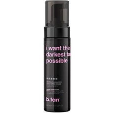 b.tan Darkest Possible 셀프 태너 | 가장 어두운 황갈색을 원합니다 - 빠르고 1시간 선탠 태너 무스 가짜 황갈색 냄새 없음 불쾌한 첨가물 없음 비건 동물 실험 없음 6.7 Fl Oz, 50ml, 1개