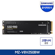 [나사증정]삼성전자 공식인증 SSD 980시리즈 250GB/500GB/1TB 정품, 250GB